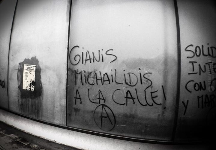 Comunicado del preso anarquista Giannis Michailidis en huelga de hambre por su liberación