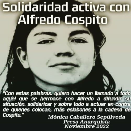 Comunicado de Mónica Caballero ante la delicada situación de Alfredo Cospito